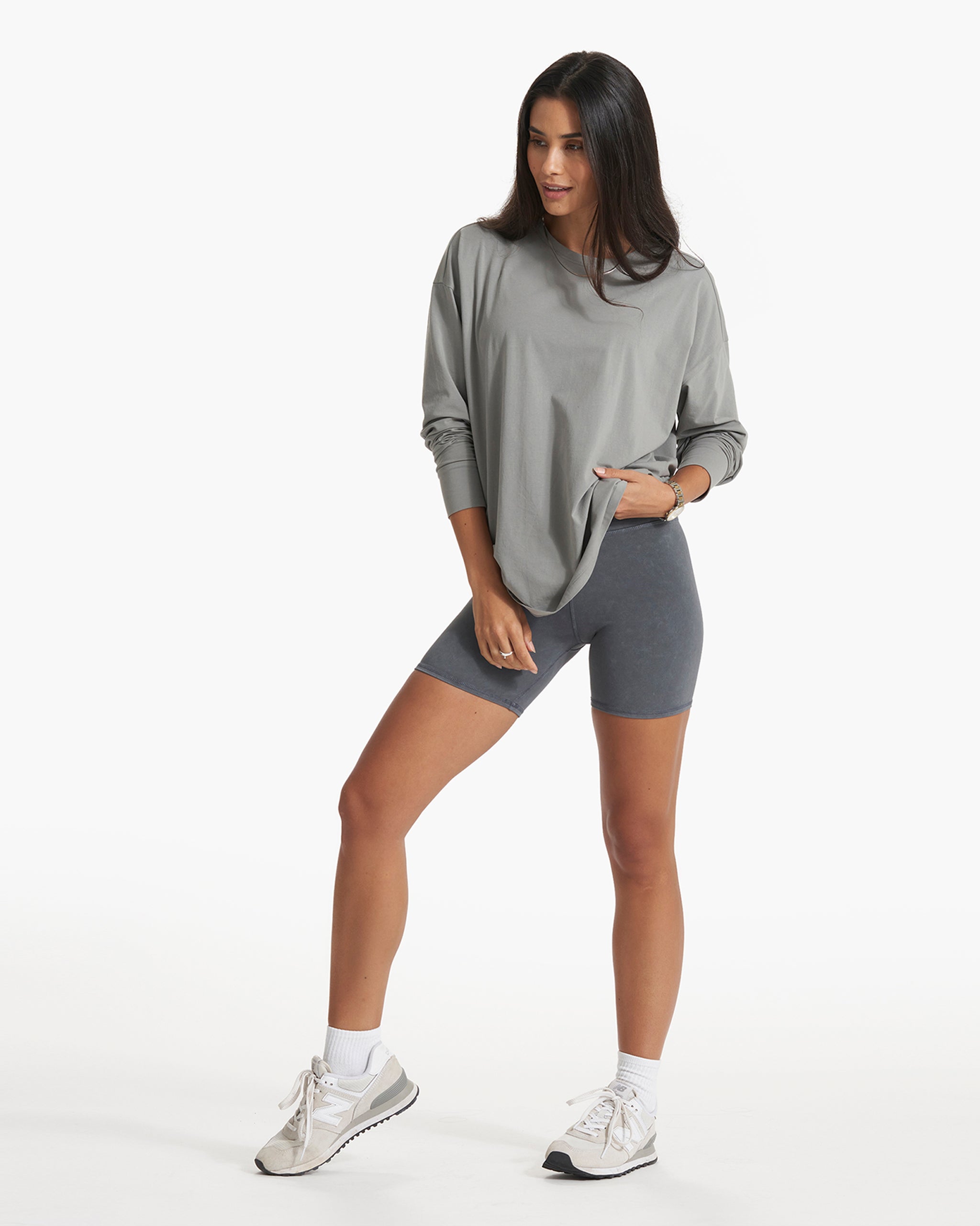 Long-Sleeve Feather Tee | Stormy - Image 5