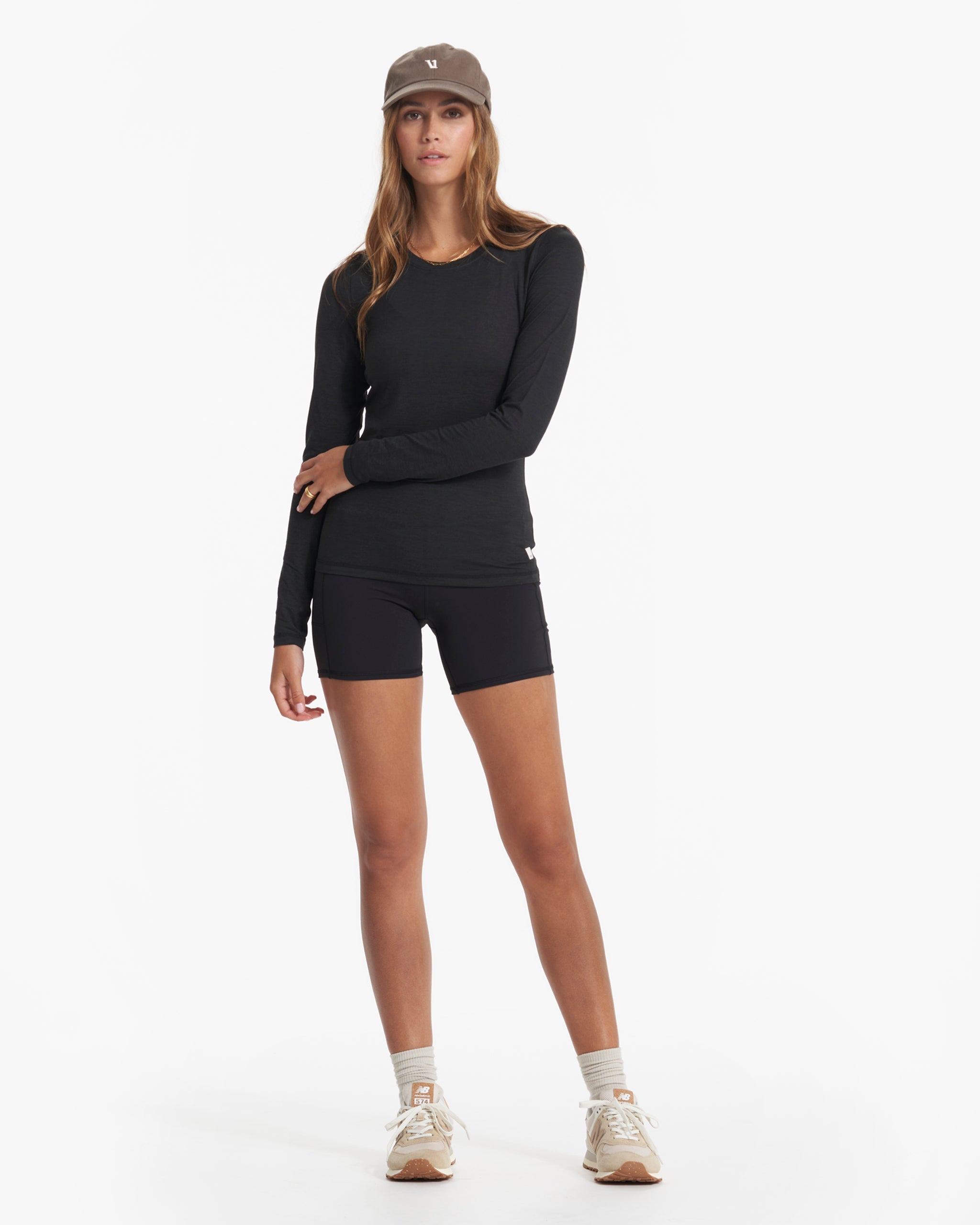 Long-Sleeve Lux Crew | Black Heather - Image 4