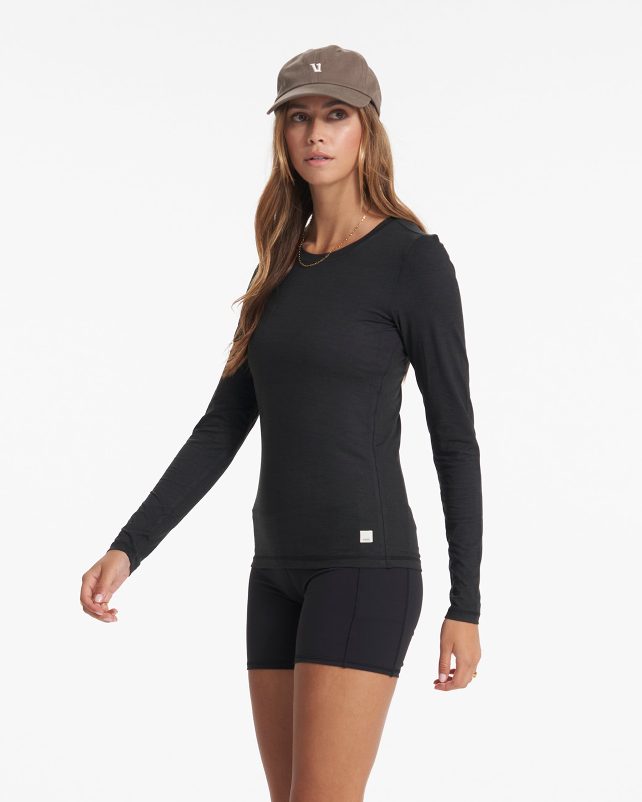 Long-Sleeve Lux Crew | Black Heather - Image 2