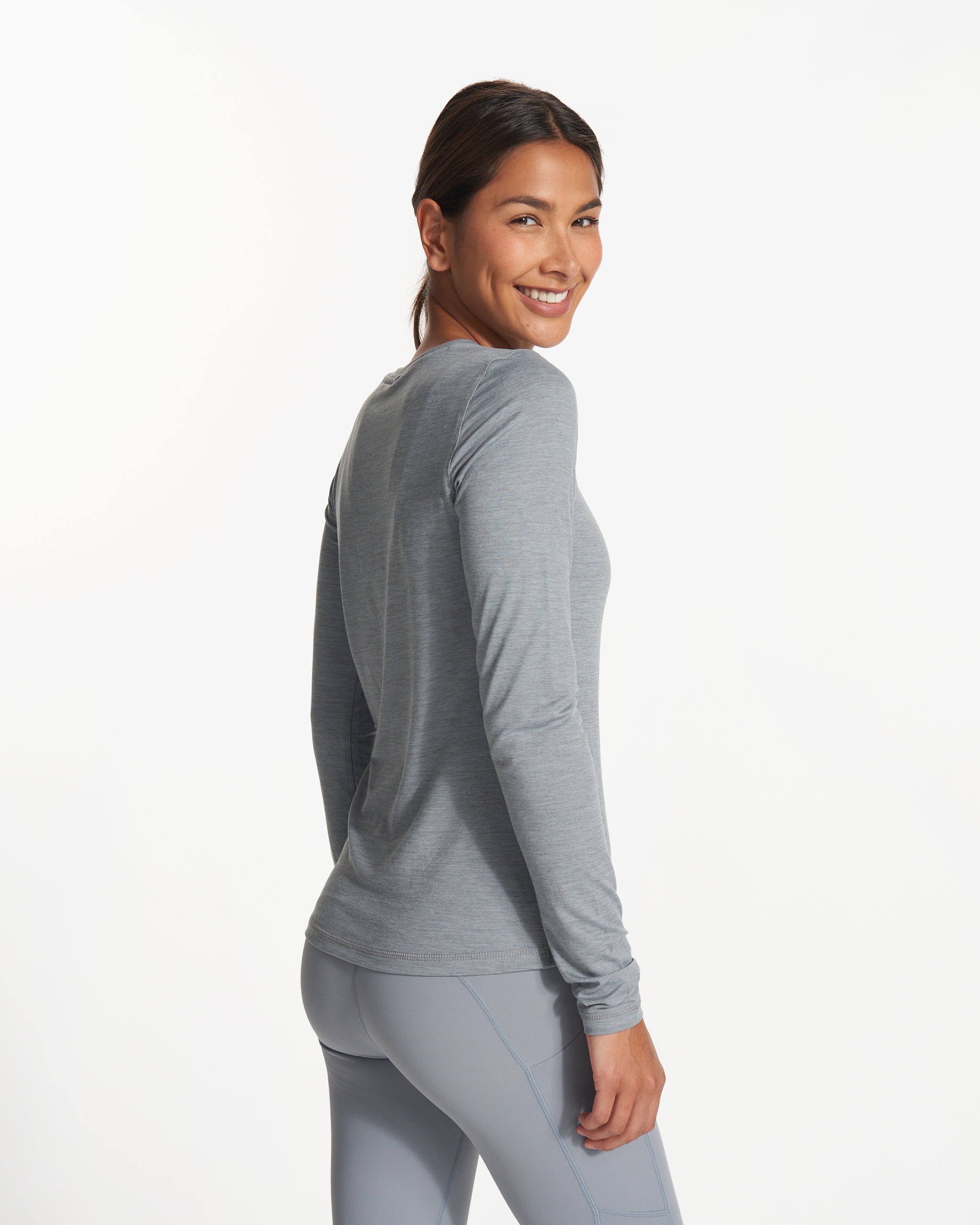 Long Sleeve Lux Crew | Flint Heather - Image 4