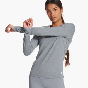 Long Sleeve Lux Crew | Flint Heather