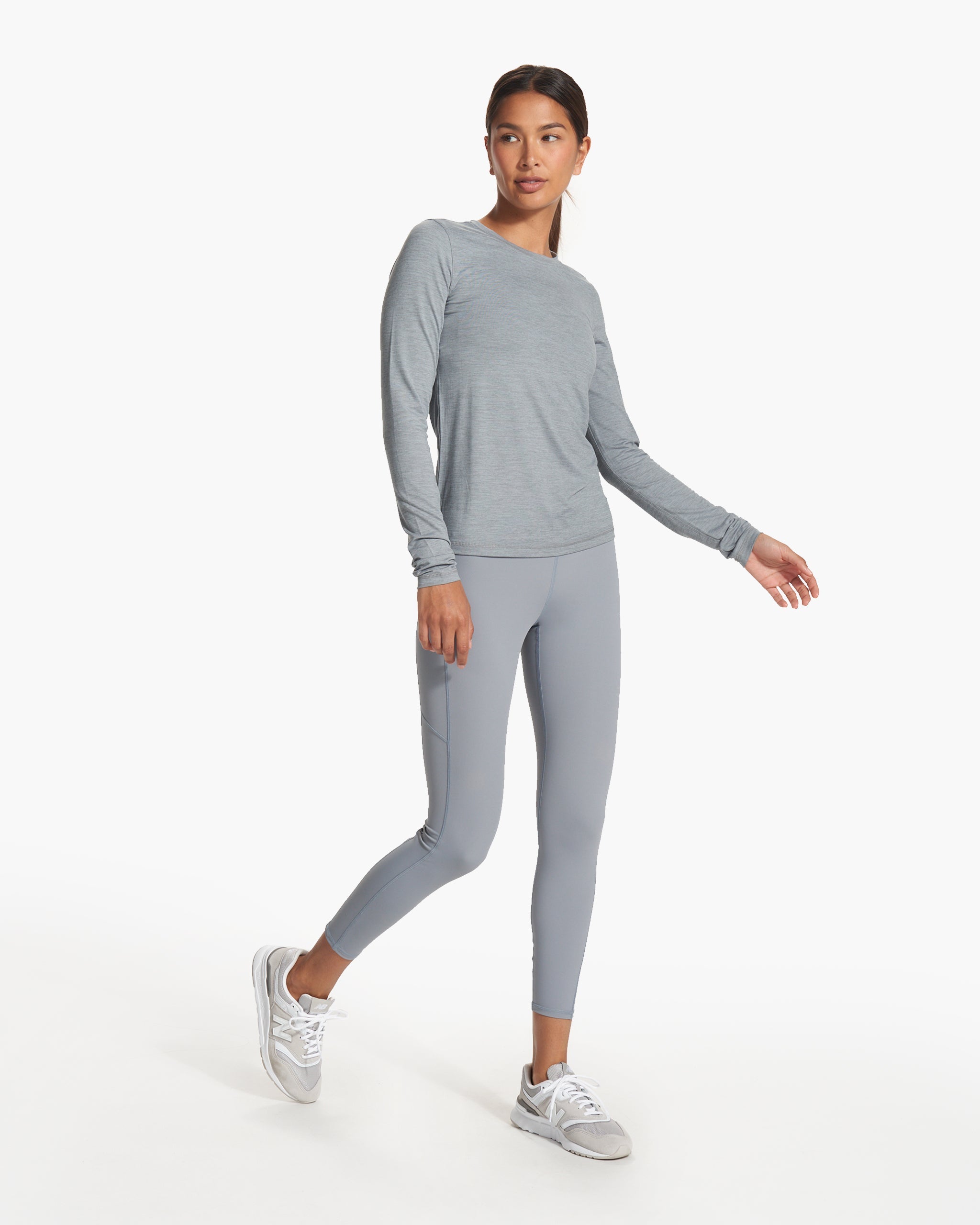Long Sleeve Lux Crew | Flint Heather - Image 5