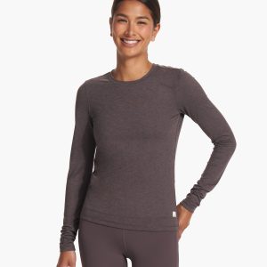 Long Sleeve Lux Crew | Plum Heather