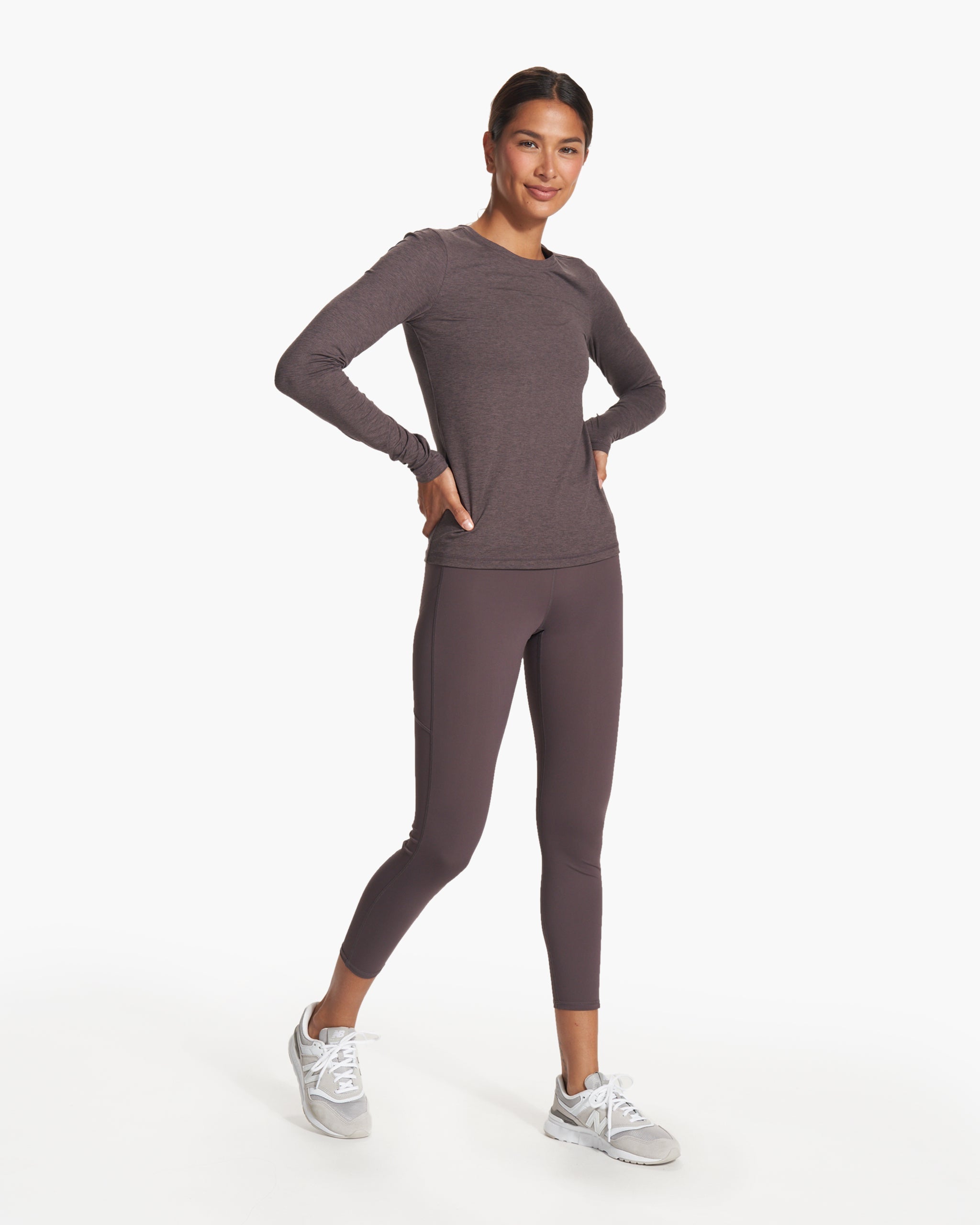 Long Sleeve Lux Crew | Plum Heather - Image 6