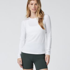 Long Sleeve Lux Crew | White