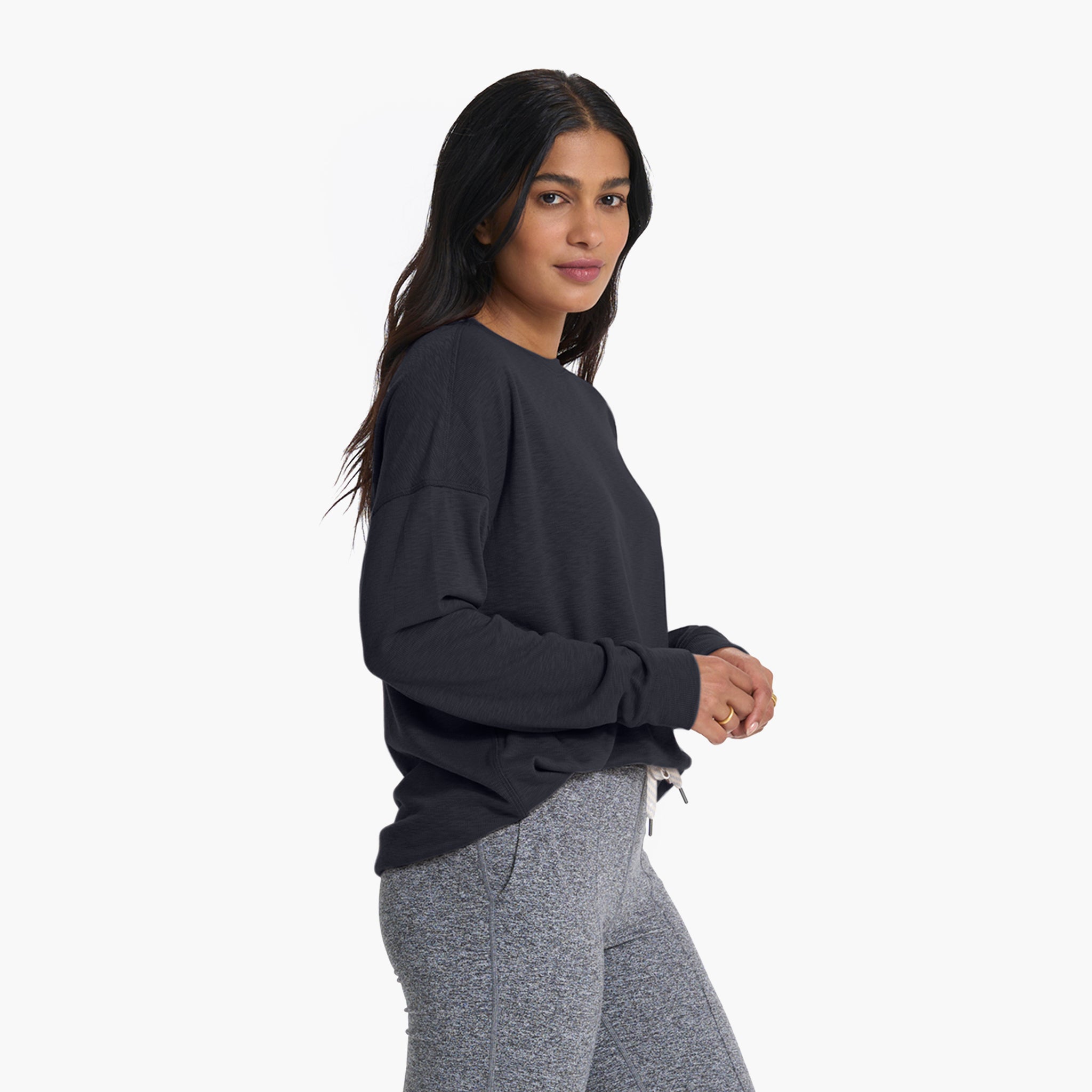 Long-Sleeve Sunrise Crew | Black - Image 4