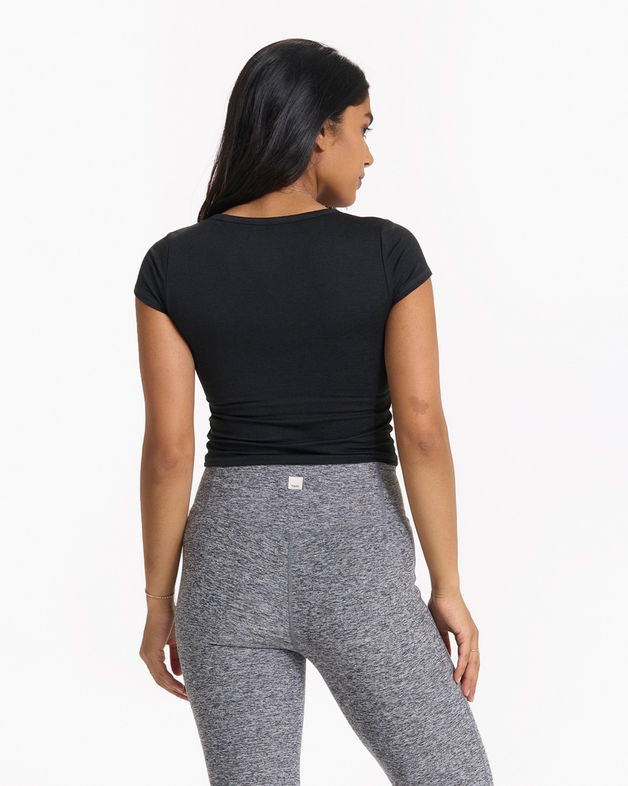 Short Sleeve Halo Crop | Black Heather - Image 4