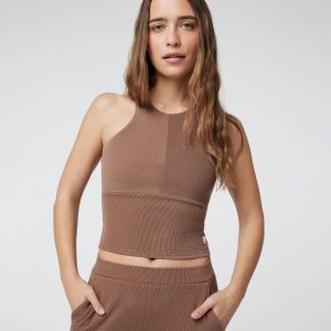Aston Rib Crop | Almond