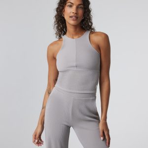 Aston Rib Crop | Soft Pewter