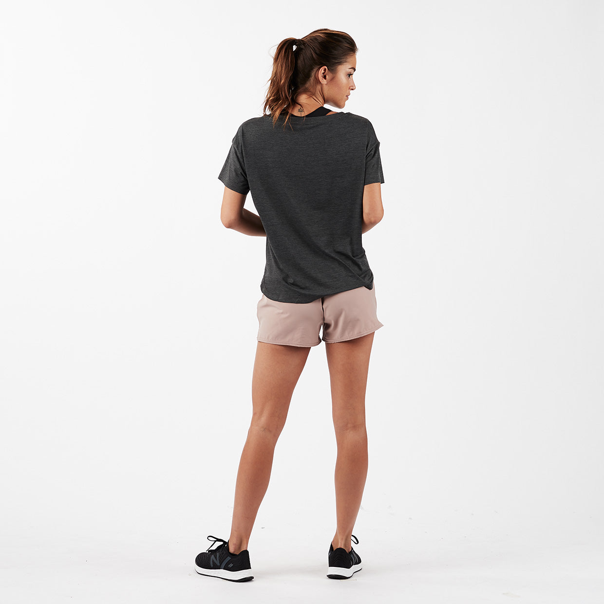 Lux Performance Tee | Charcoal Heather - Image 3
