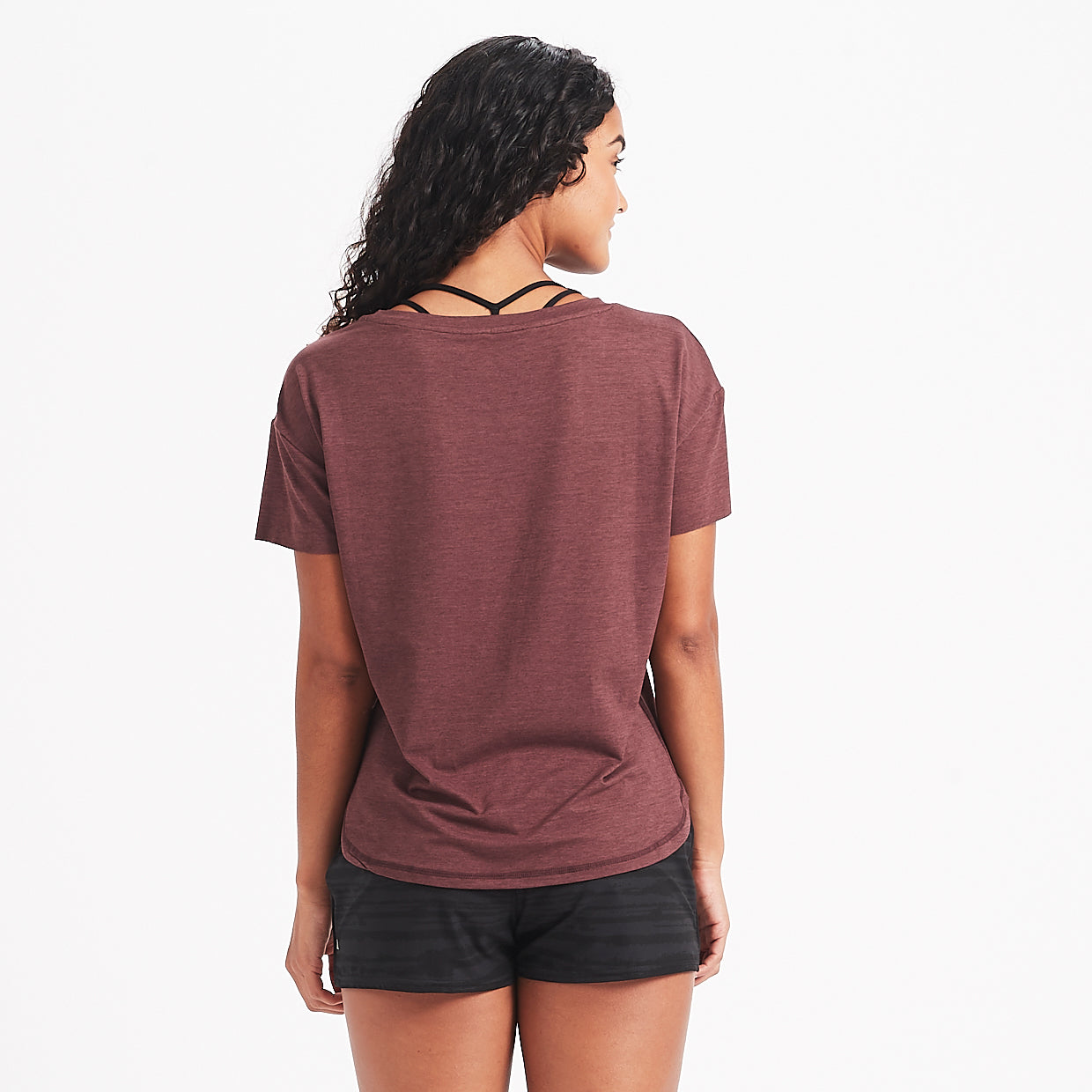 Lux Performance Tee | Fig Heather - Image 3