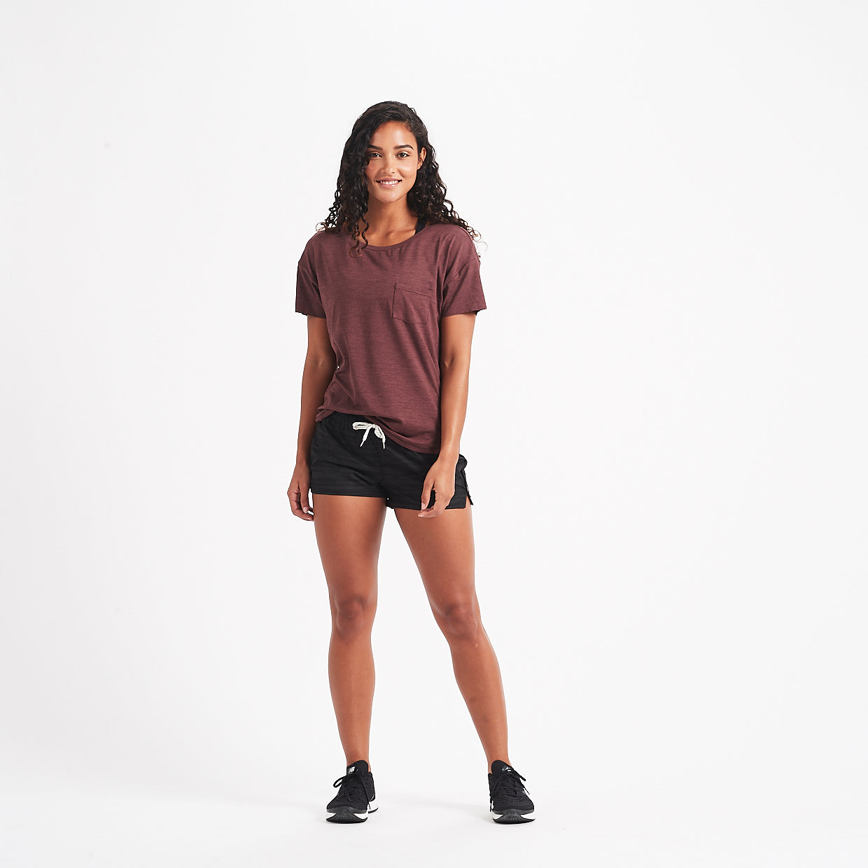 Lux Performance Tee | Fig Heather - Image 4
