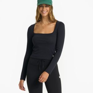 Long-Sleeve Sunrise Square Neck | Black