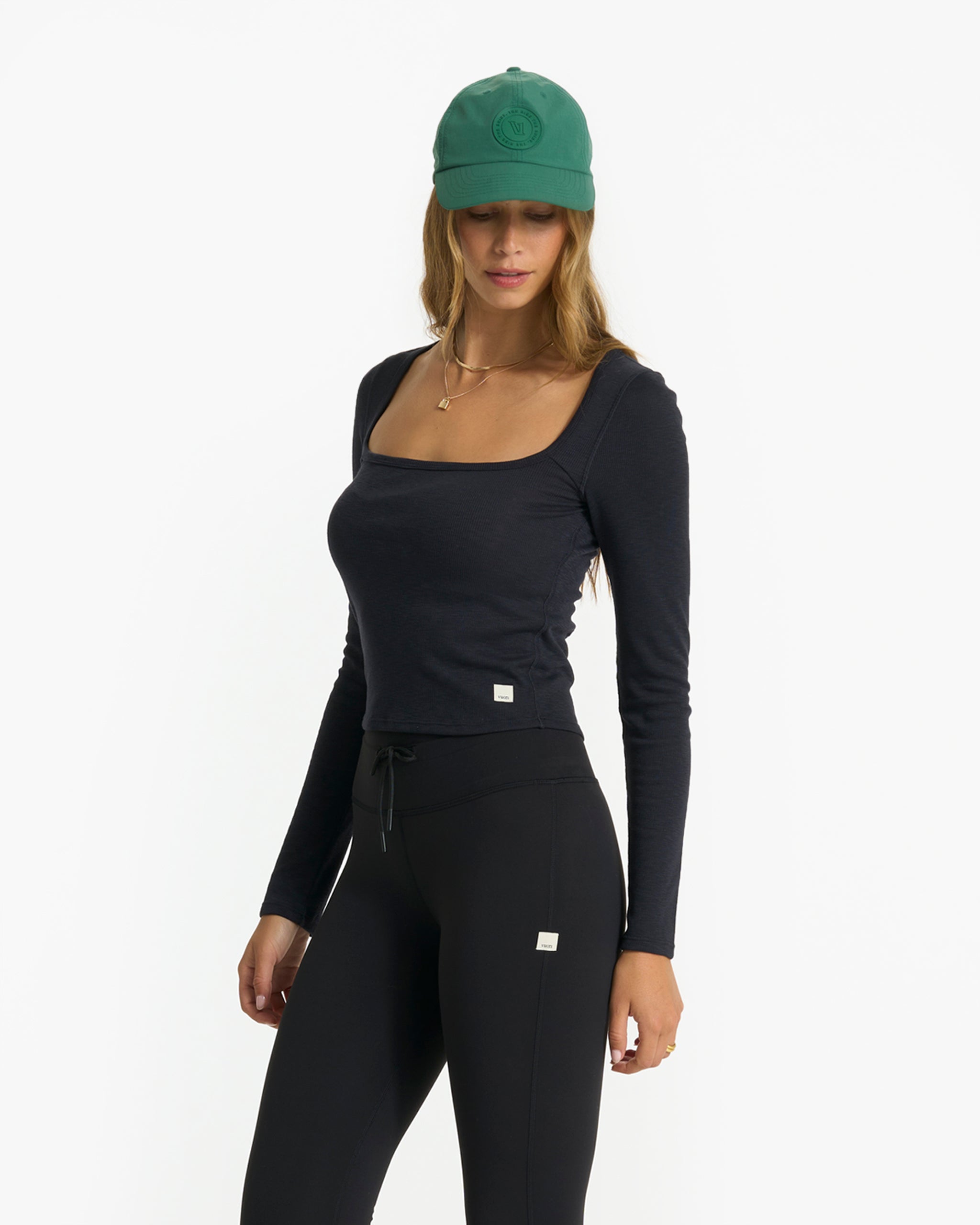 Long-Sleeve Sunrise Square Neck | Black - Image 2