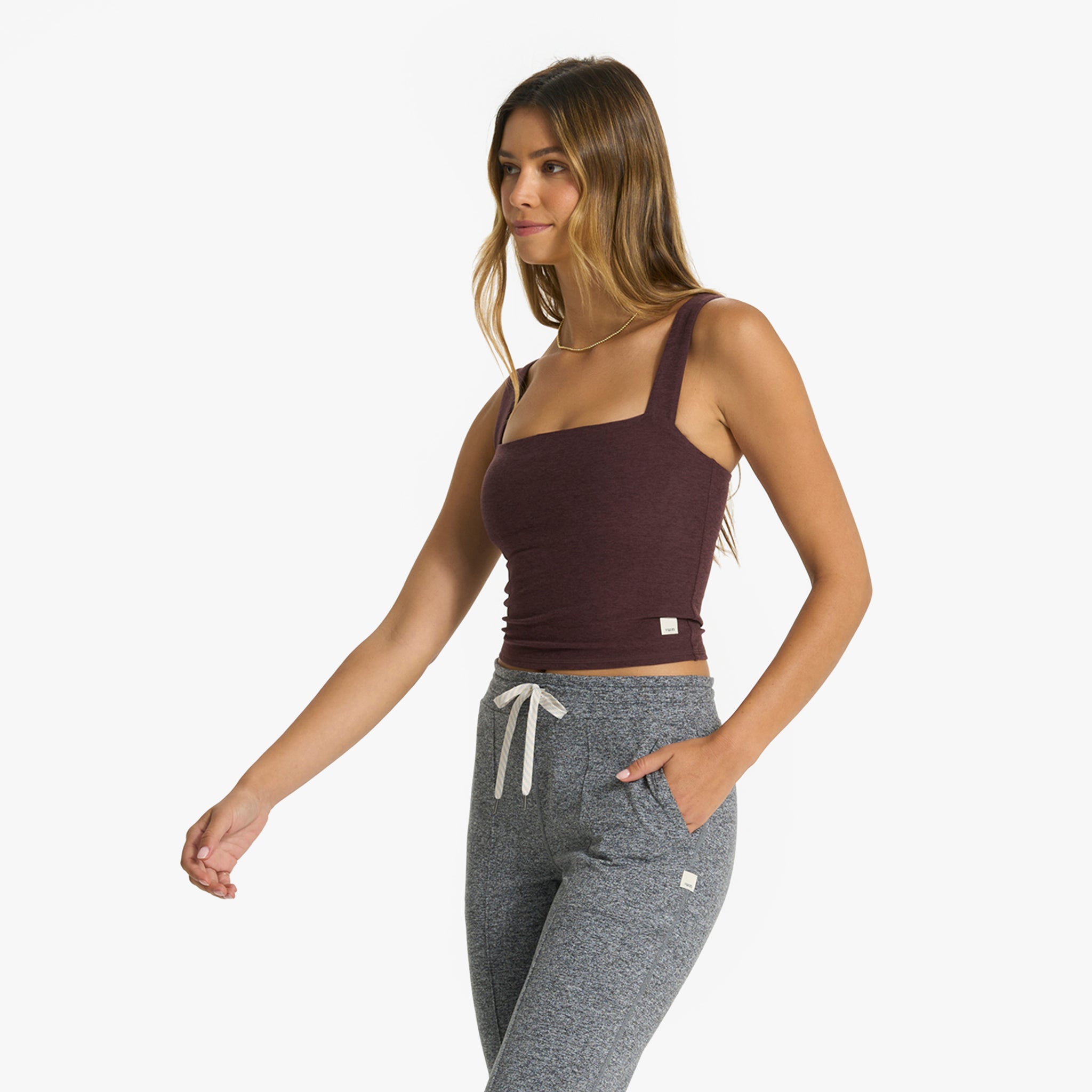 Elevation Square Neck Tank | Chestnut Heather - Image 2