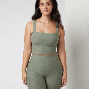 Elevation Square Neck Tank | Pistachio Heather