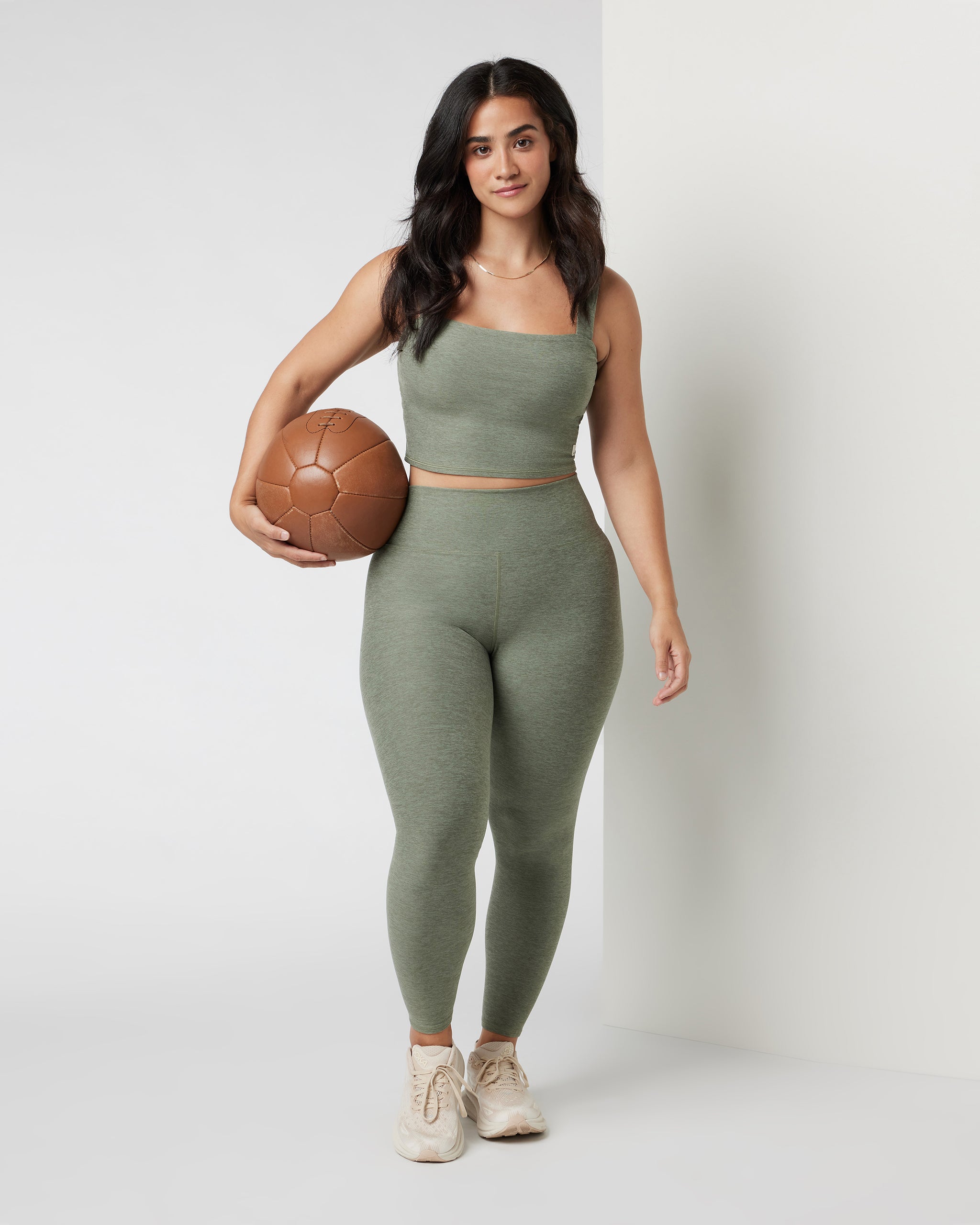 Elevation Square Neck Tank | Pistachio Heather - Image 2