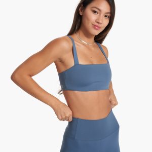 Evolve Square Neck Bra | Pool Blue