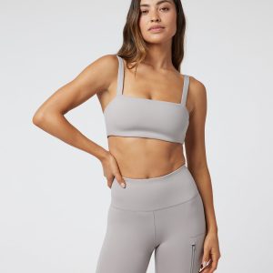 Evolve Square Neck Bra | Soft Pewter