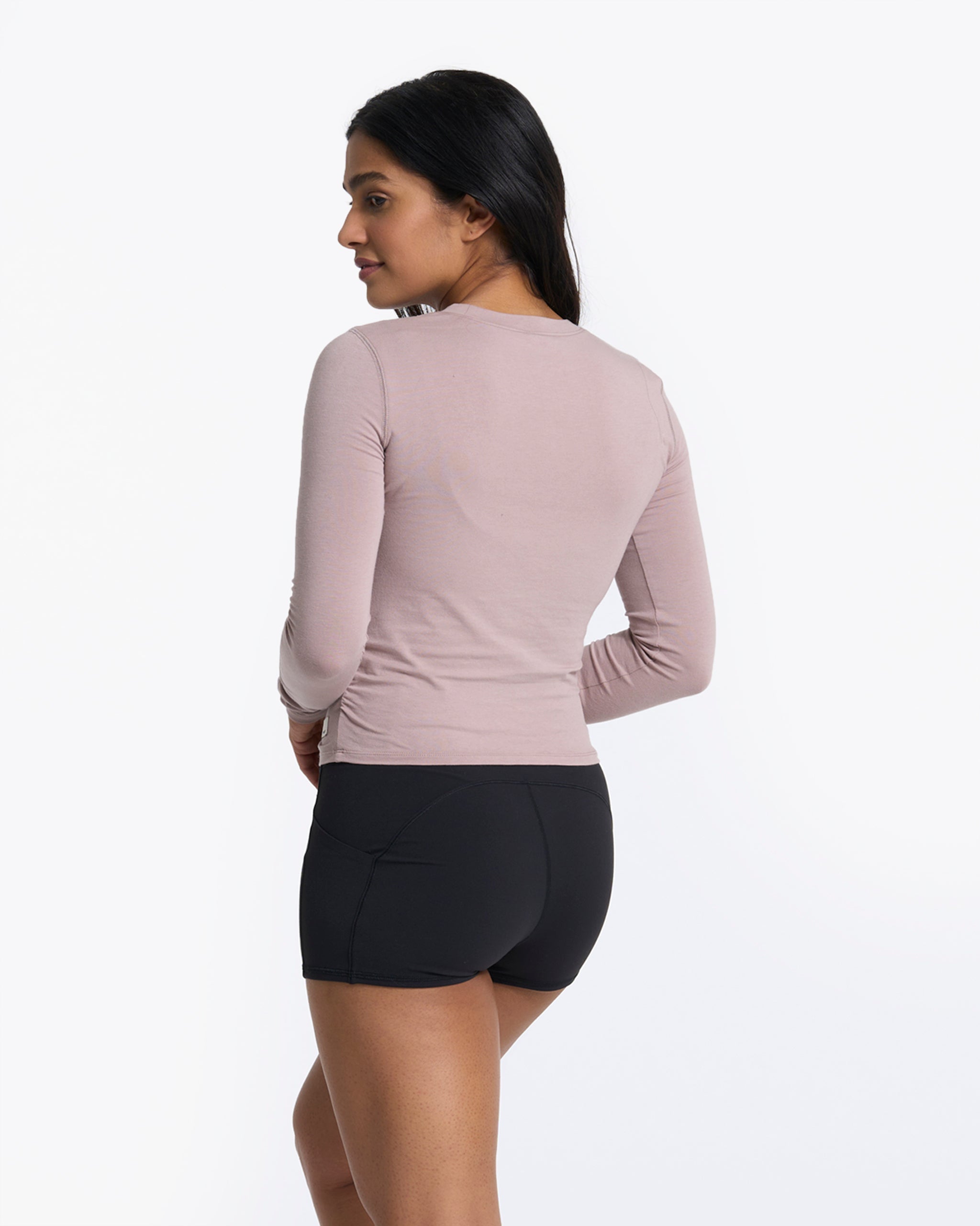 Long-Sleeve Coast Crop Crew | Umber - Image 5