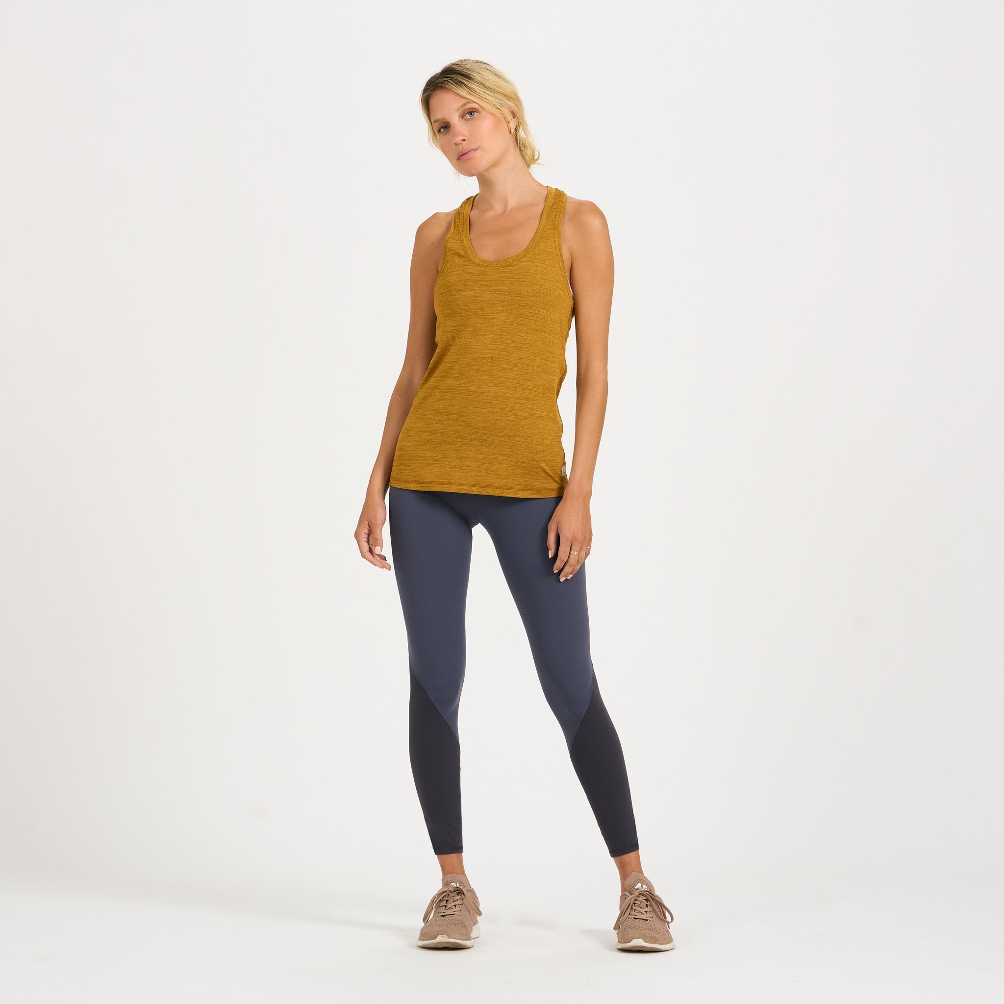 Lux Performance Tank | Dark Golden Heather - Image 3