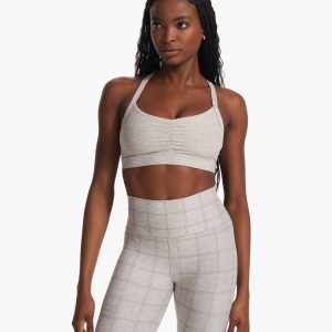 Elevation Ruched Bra | Clay Heather