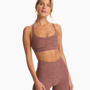 Elevation Ruched Bra | Hazelnut Heather