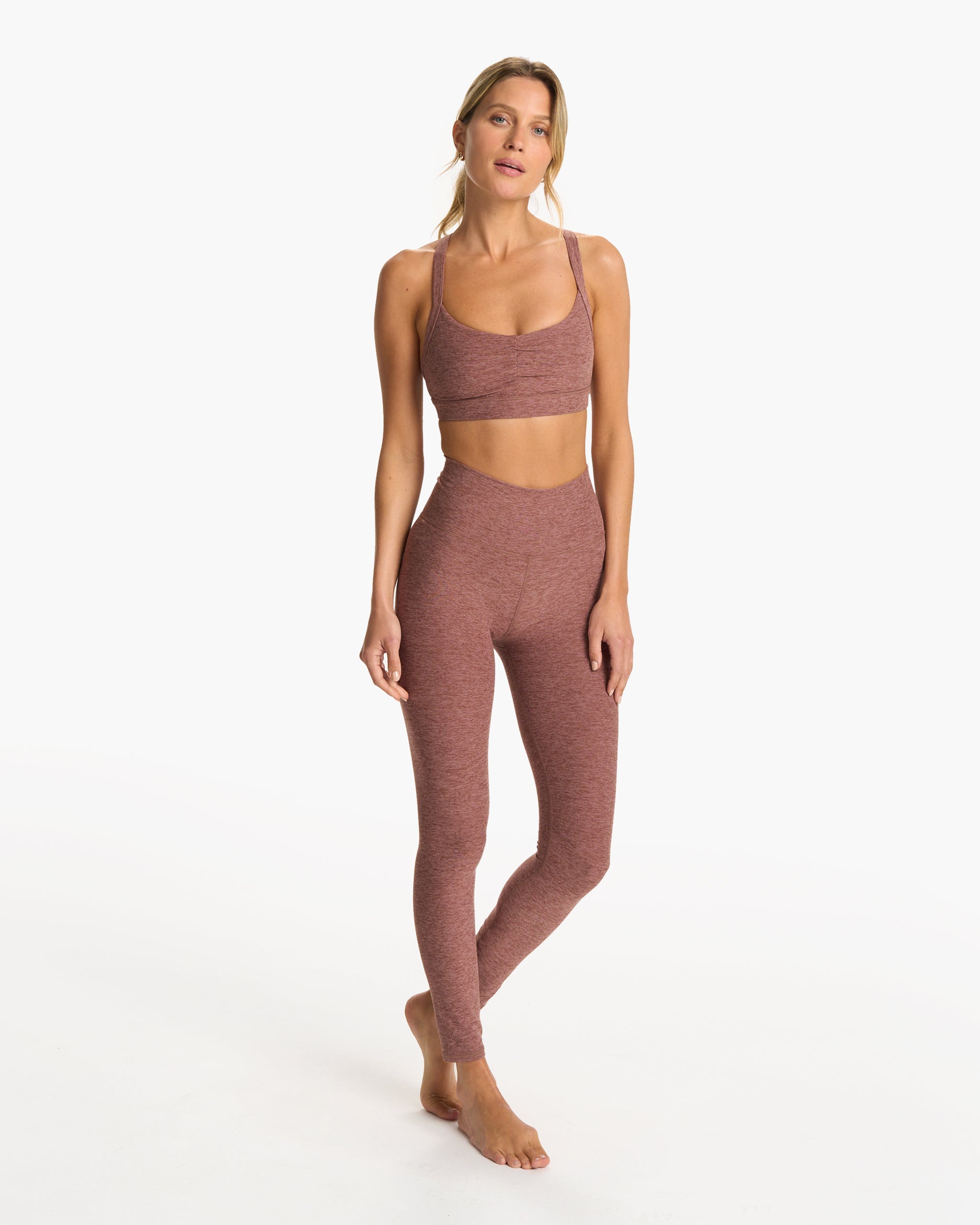 Elevation Ruched Bra | Hazelnut Heather - Image 5