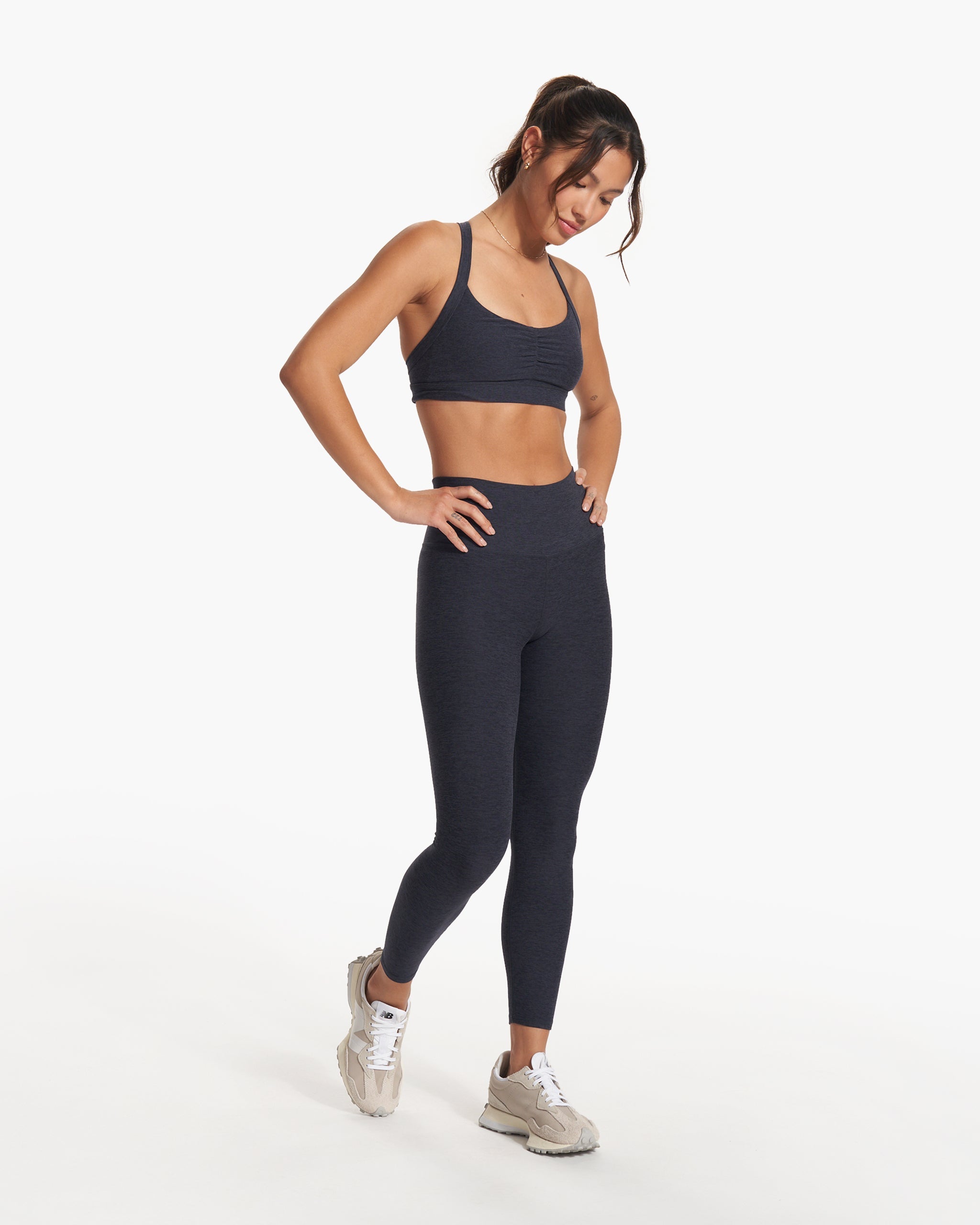 Elevation Ruched Bra | Midnight Heather - Image 5