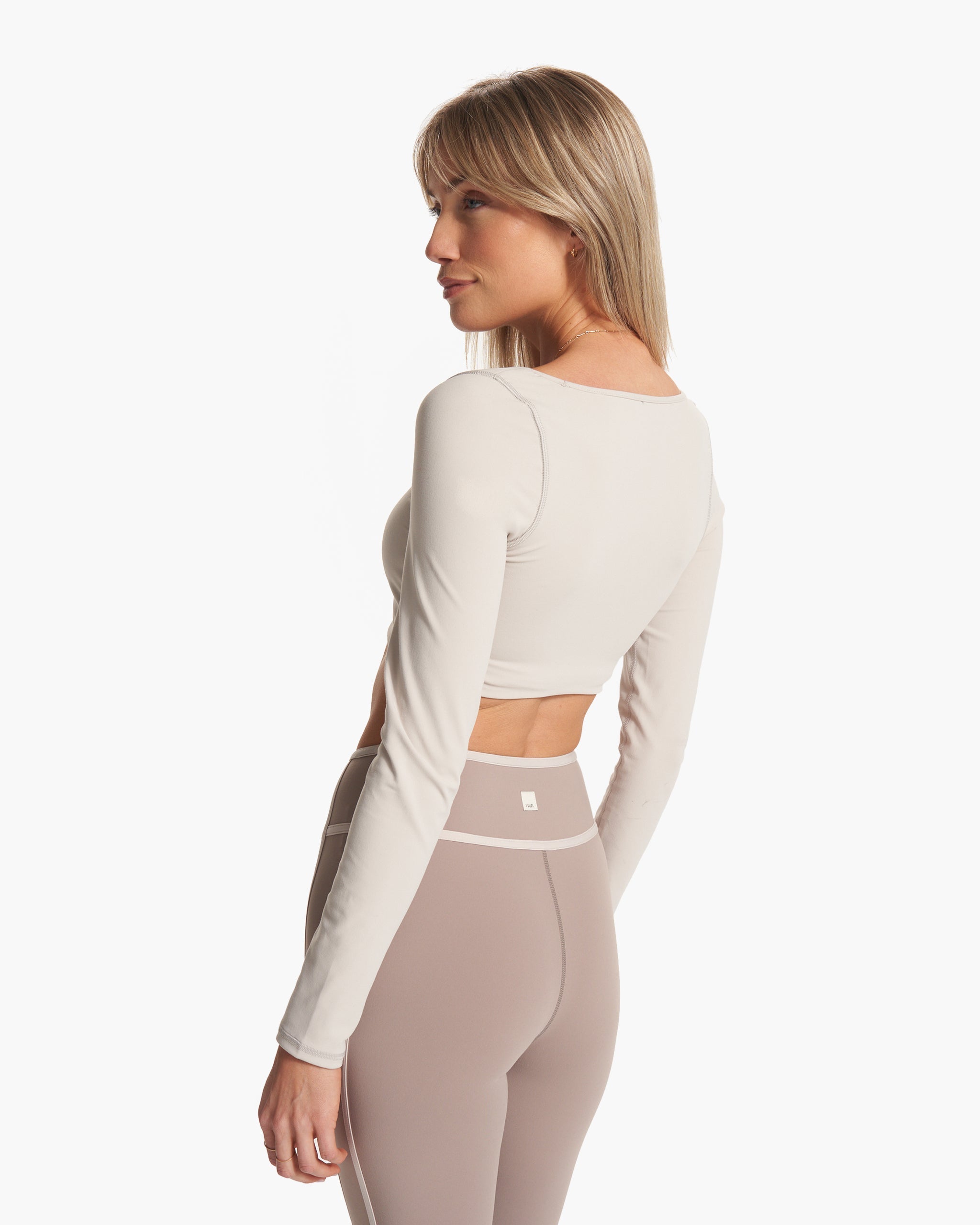 Long Sleeve Ruched Bra | Suede - Image 3