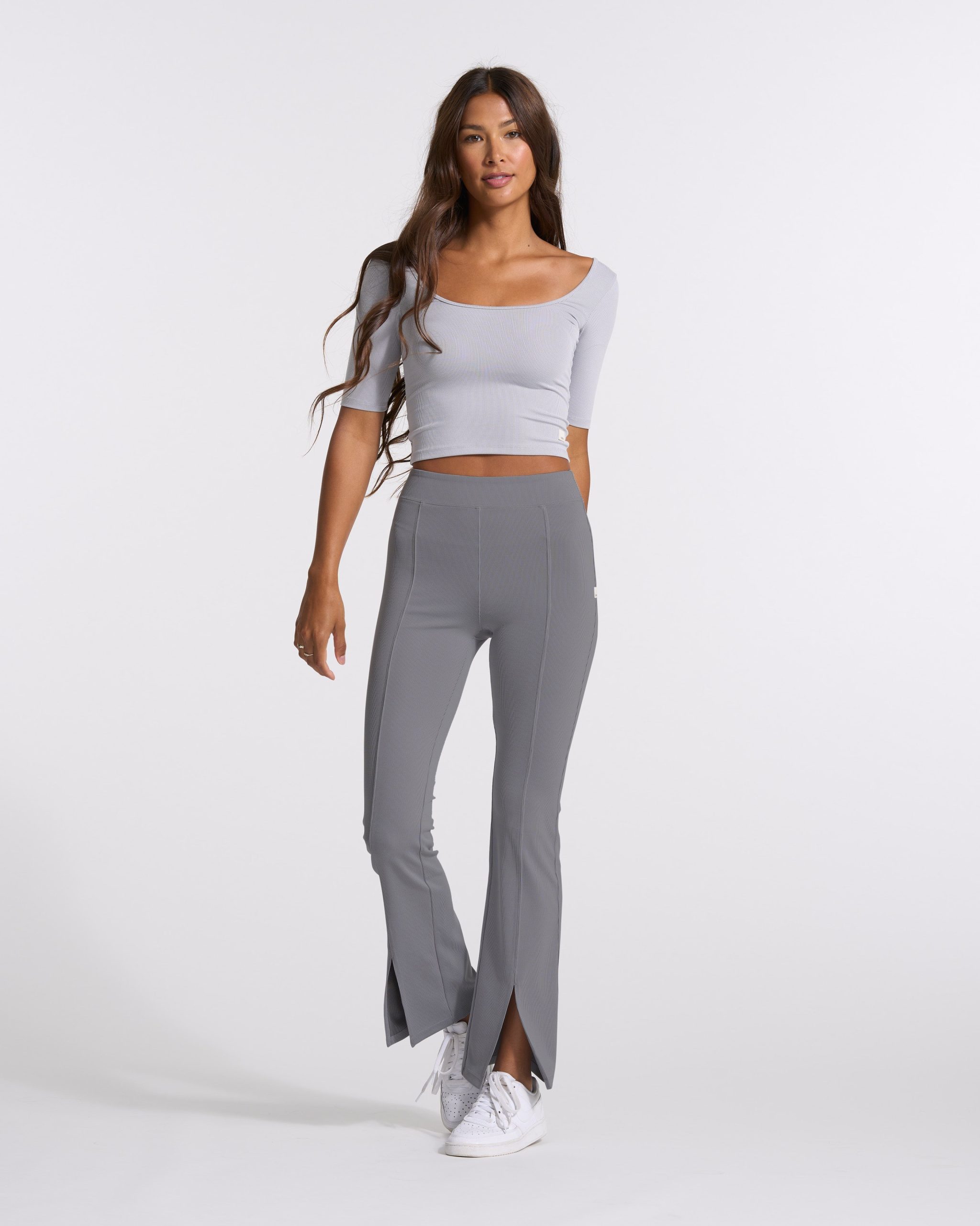 Lux Rib Avant Top | Pale Grey Heather - Image 5