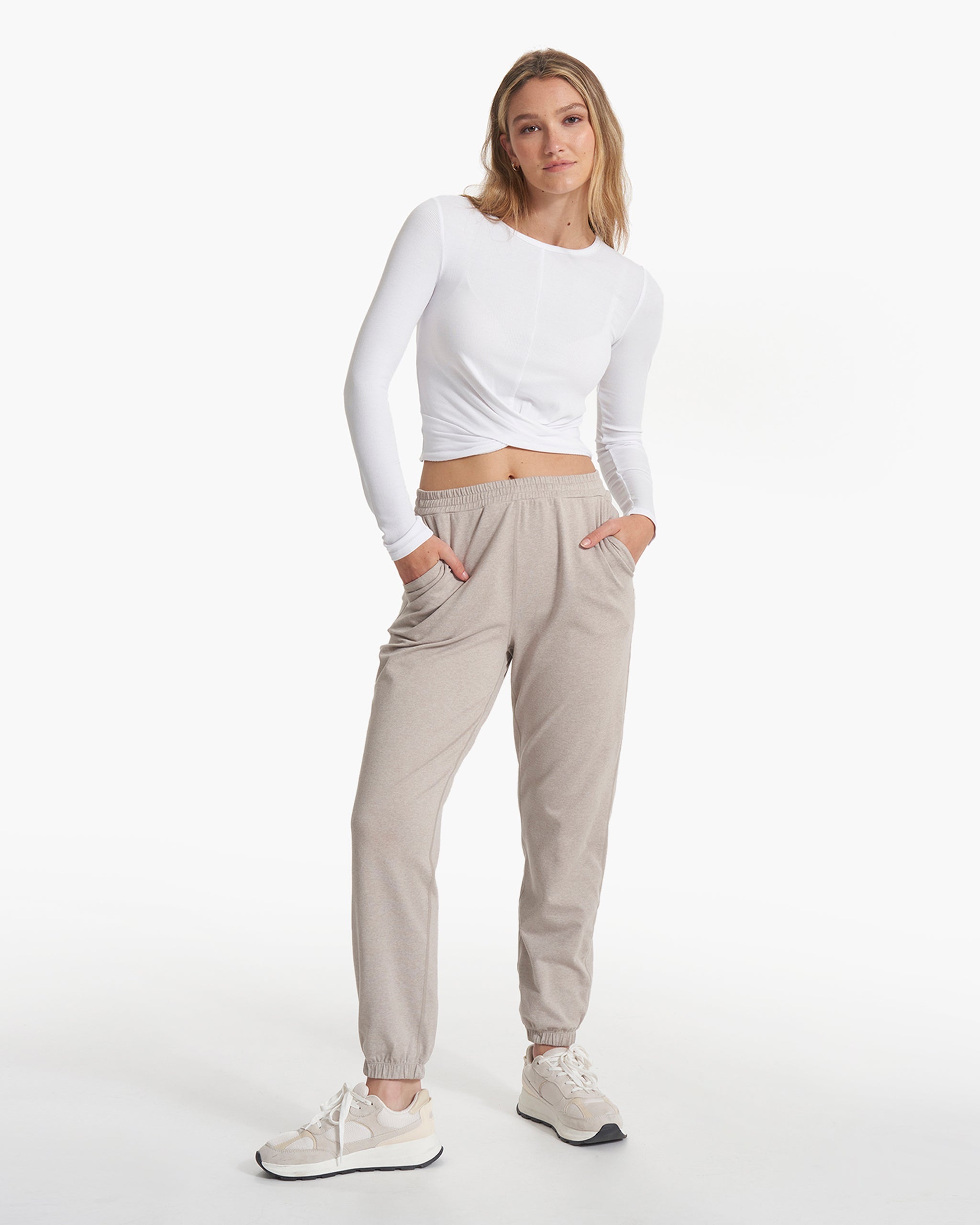 Long Sleeve Cove Twist Tee | White - Image 3