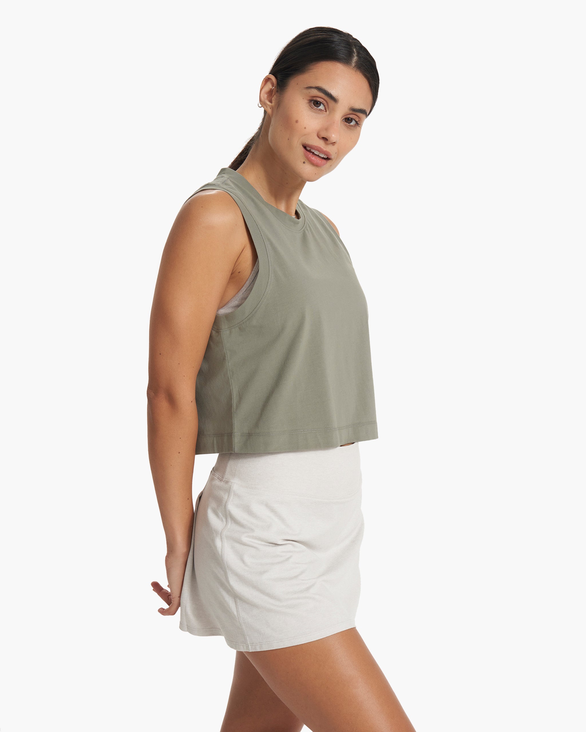 Feather Crop Tank | Pistachio - Image 2