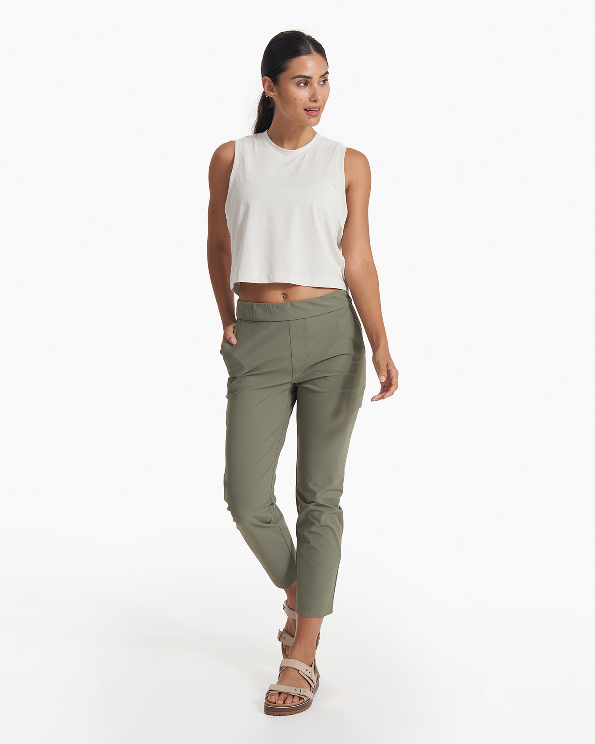 Feather Crop Tank | Salt - Image 4