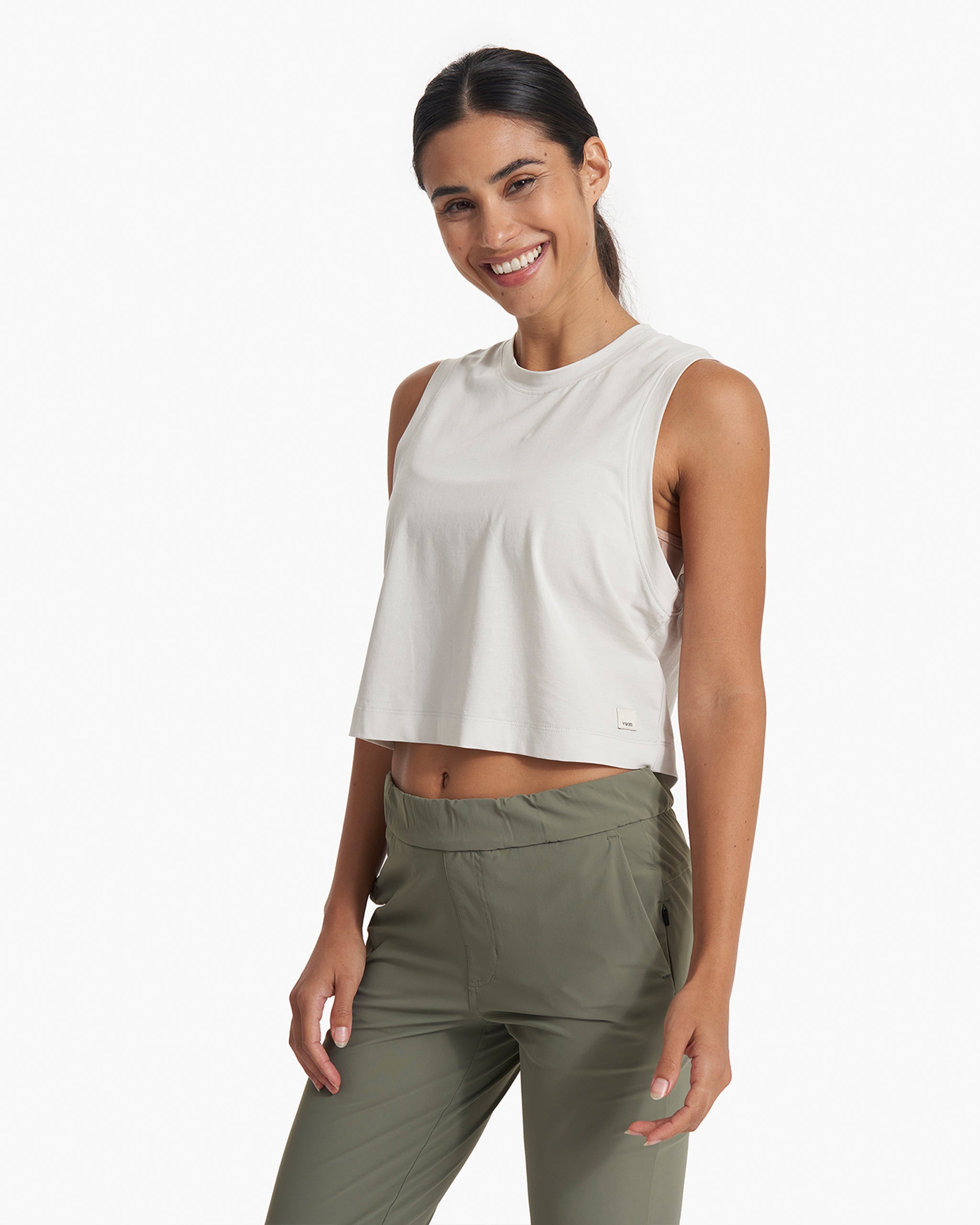 Feather Crop Tank | Salt - Image 2