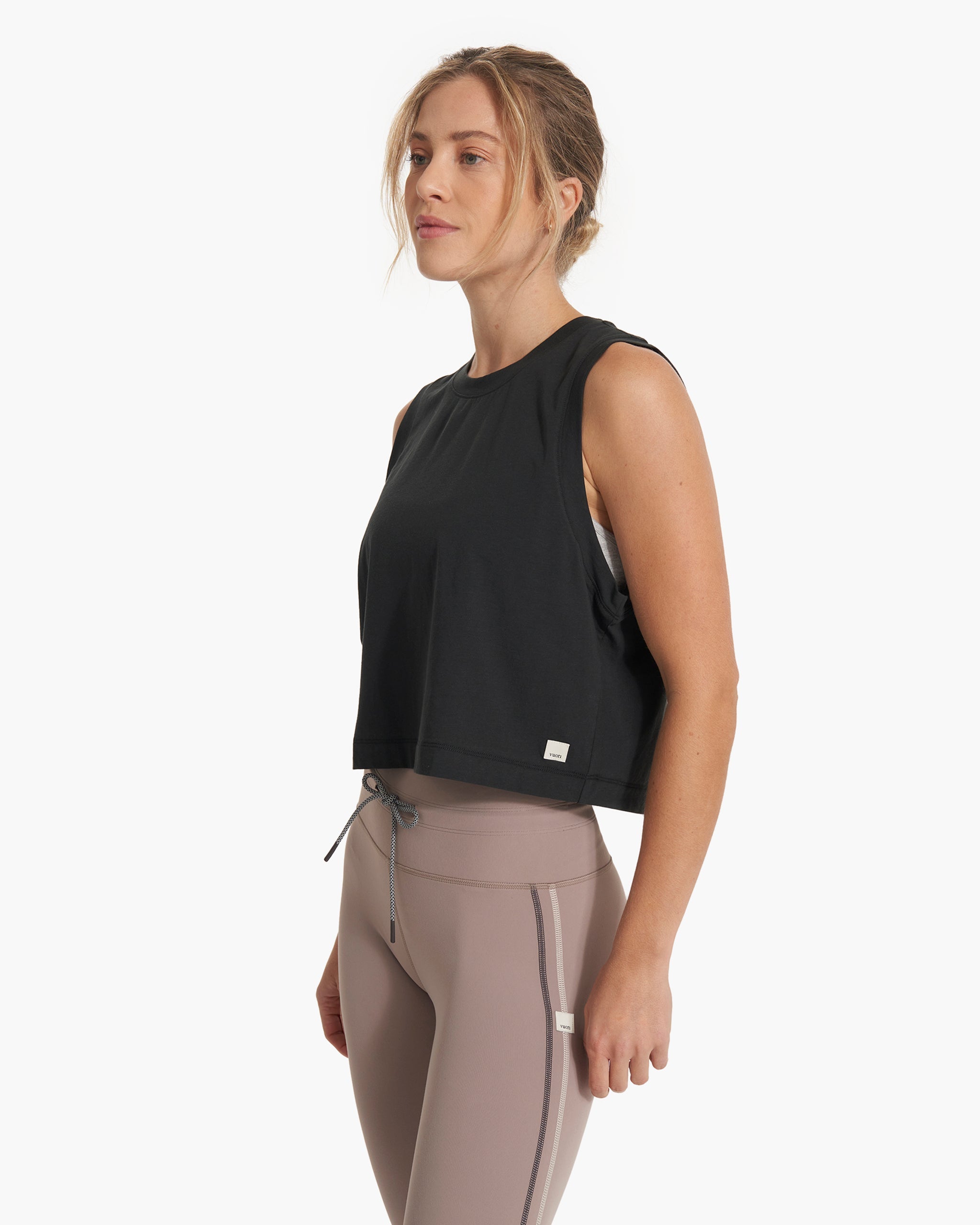 Feather Crop Tank | Washed Black - Image 2