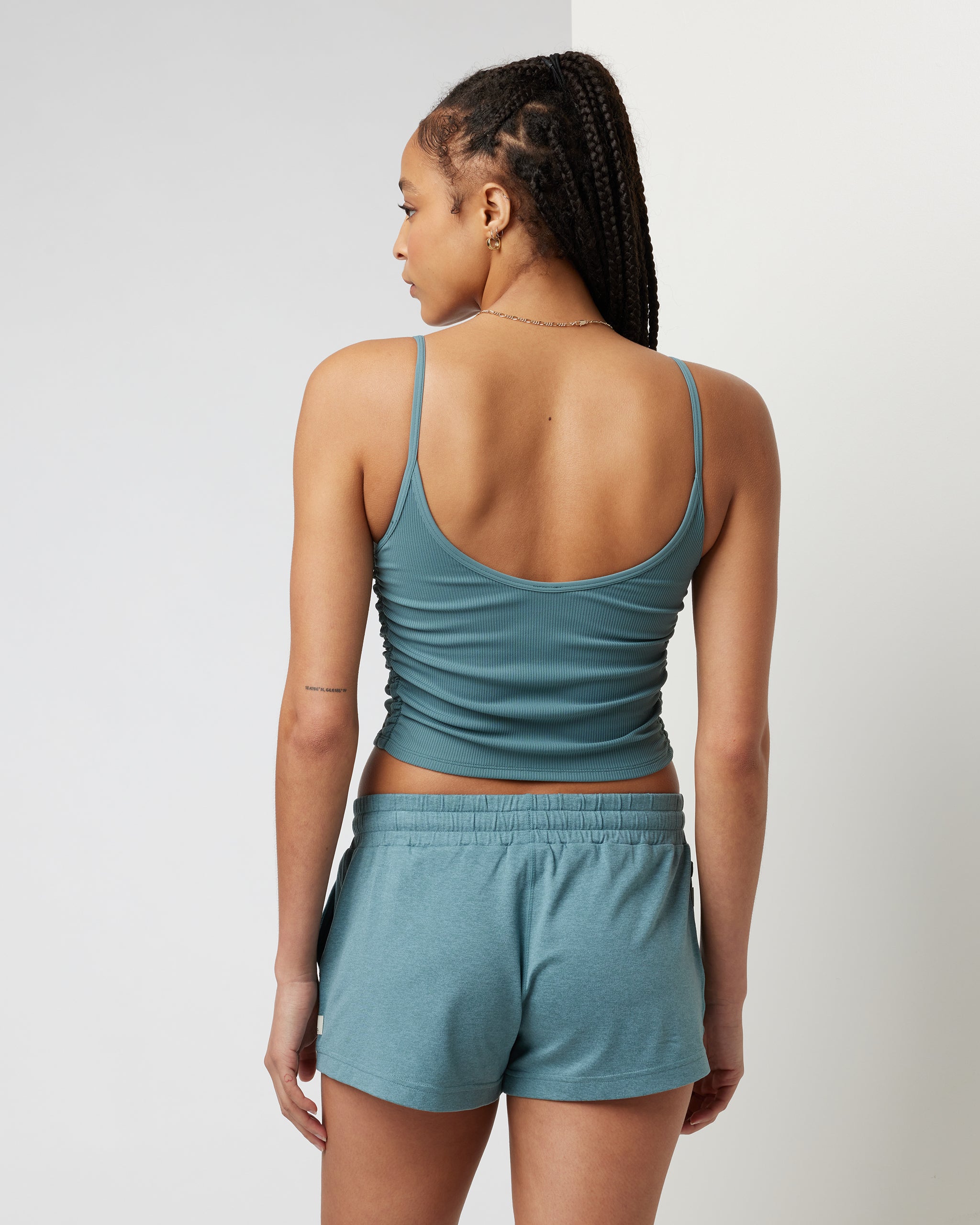 Rib Ruched Tank | Iron - Image 3
