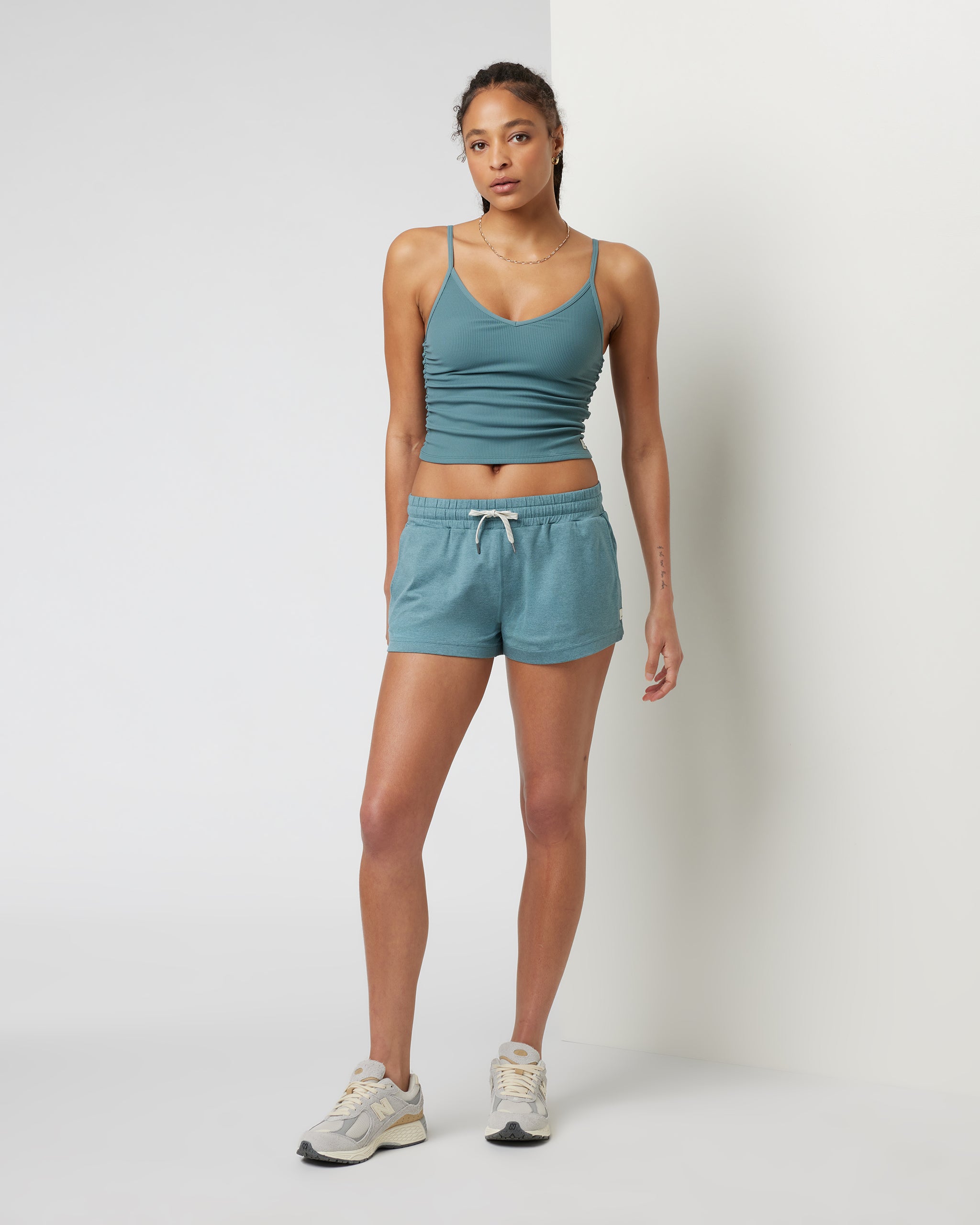 Rib Ruched Tank | Iron - Image 4