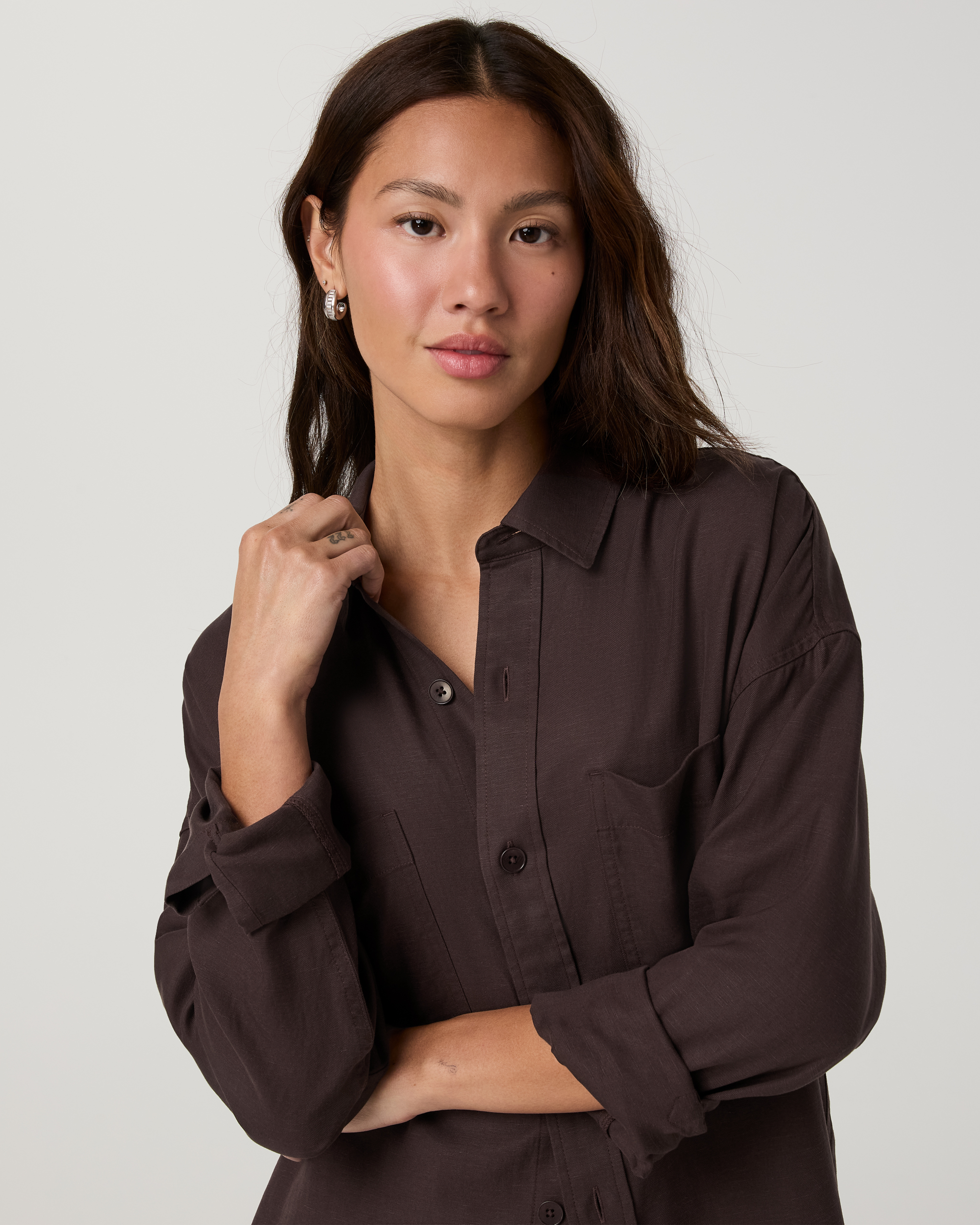 Trestles Twill Button Up | French Roast - Image 2