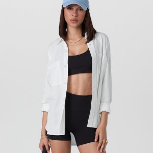 Trestles Twill Button Up | White
