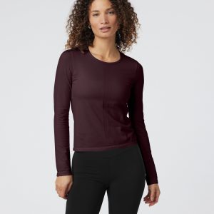 Long Sleeve Apres Sport Seamless Top | Cerise