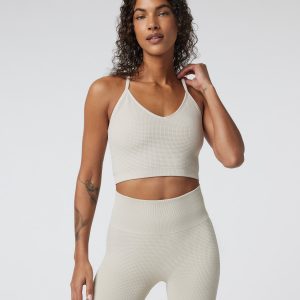 Waffle Seamless Bra | Ecru
