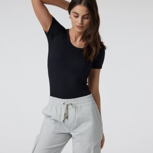 Short Sleeve Pose Bodysuit | Black