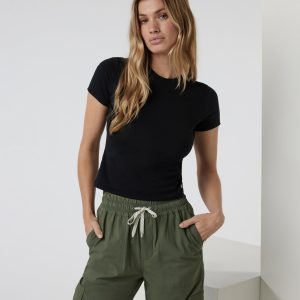 Feather Baby Tee | Black