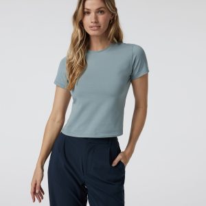Feather Baby Tee | Vintage Pistachio