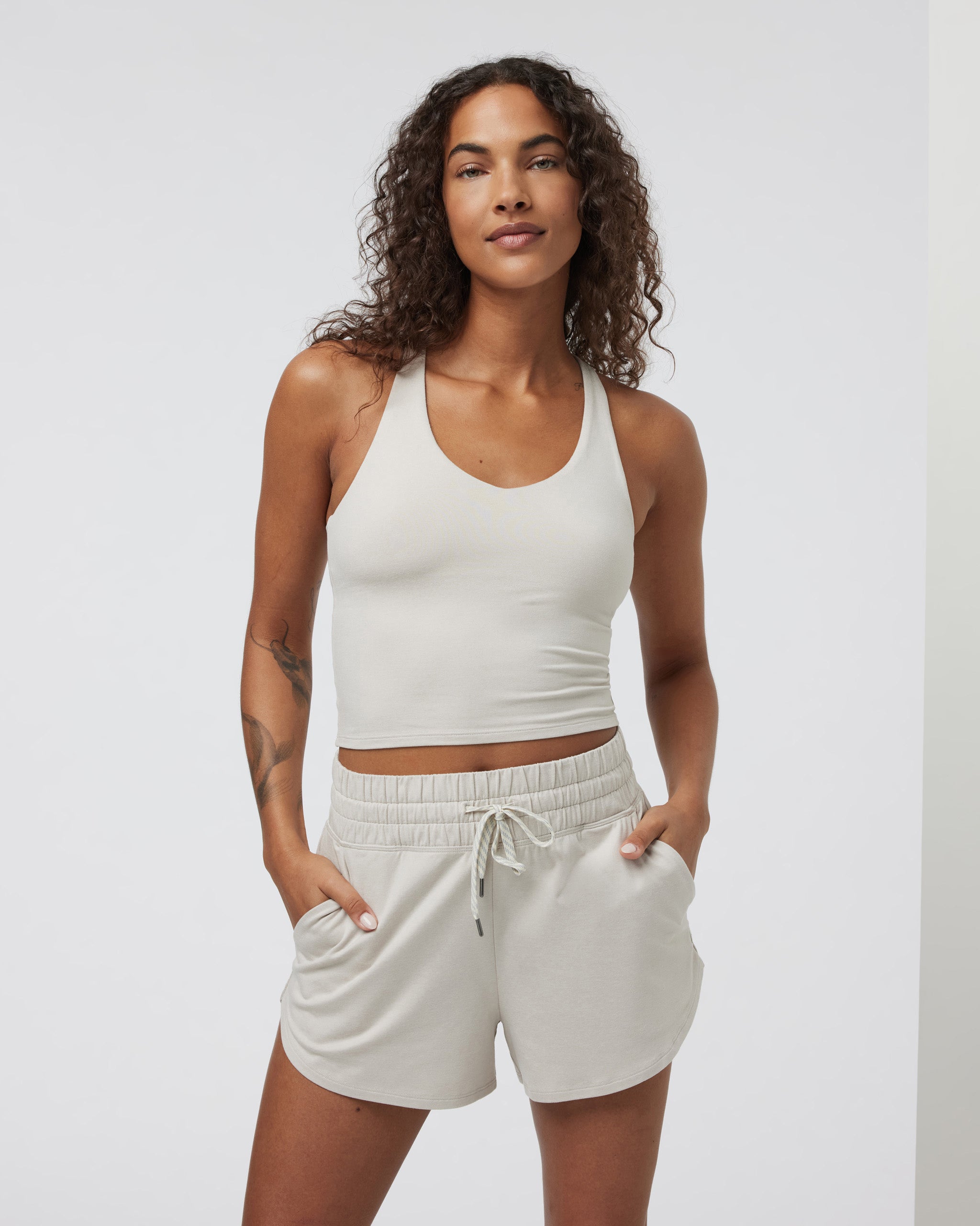 Halo Performance Crop 2.0 | Ecru Heather - Image 4