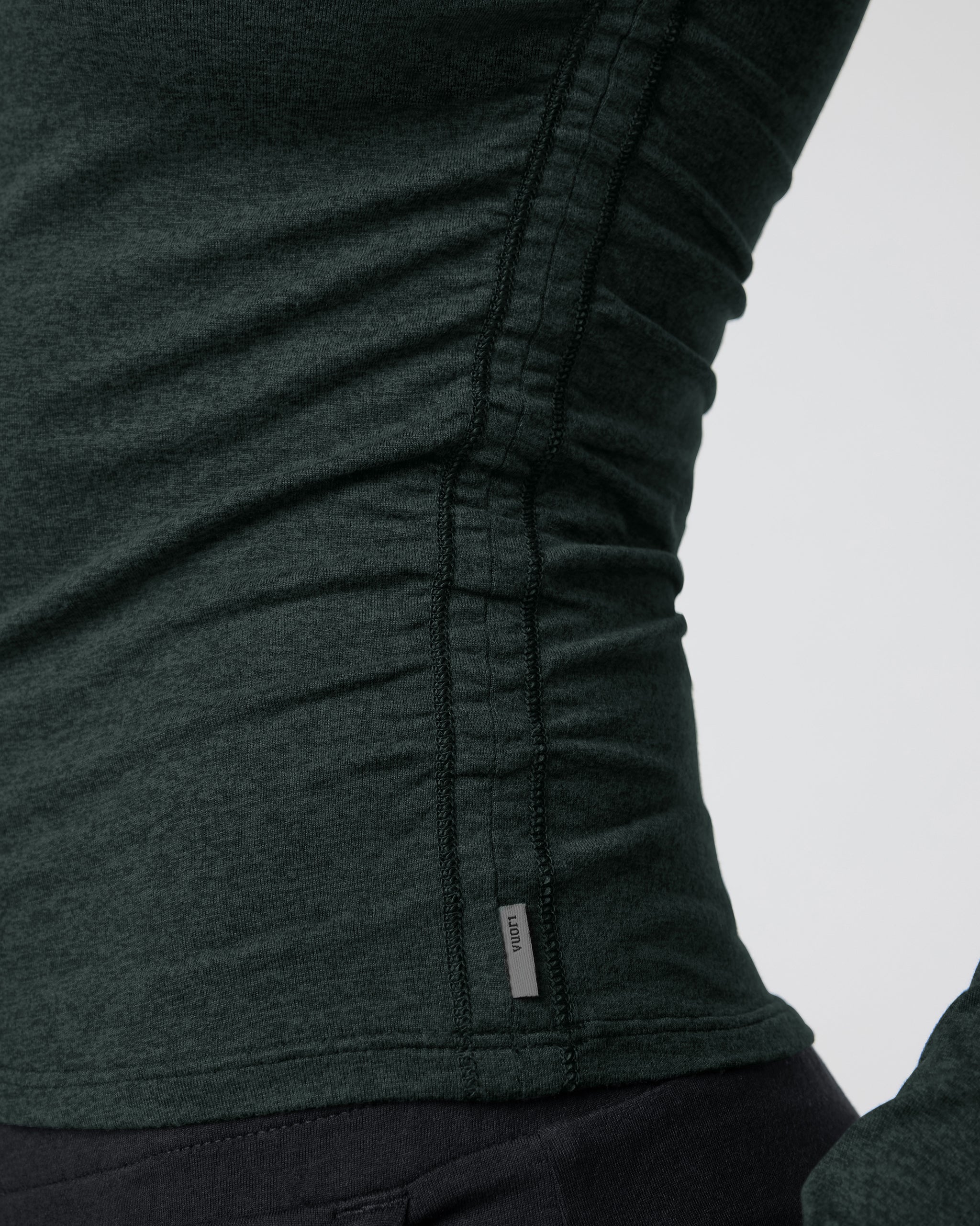 Long Sleeve Halo Ruched Tee | Aspen Heather - Image 3
