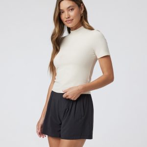 Short Sleeve Pose Mock Neck | Milkweed