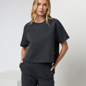 Short Sleeve Mackenzie Top | Washed Black