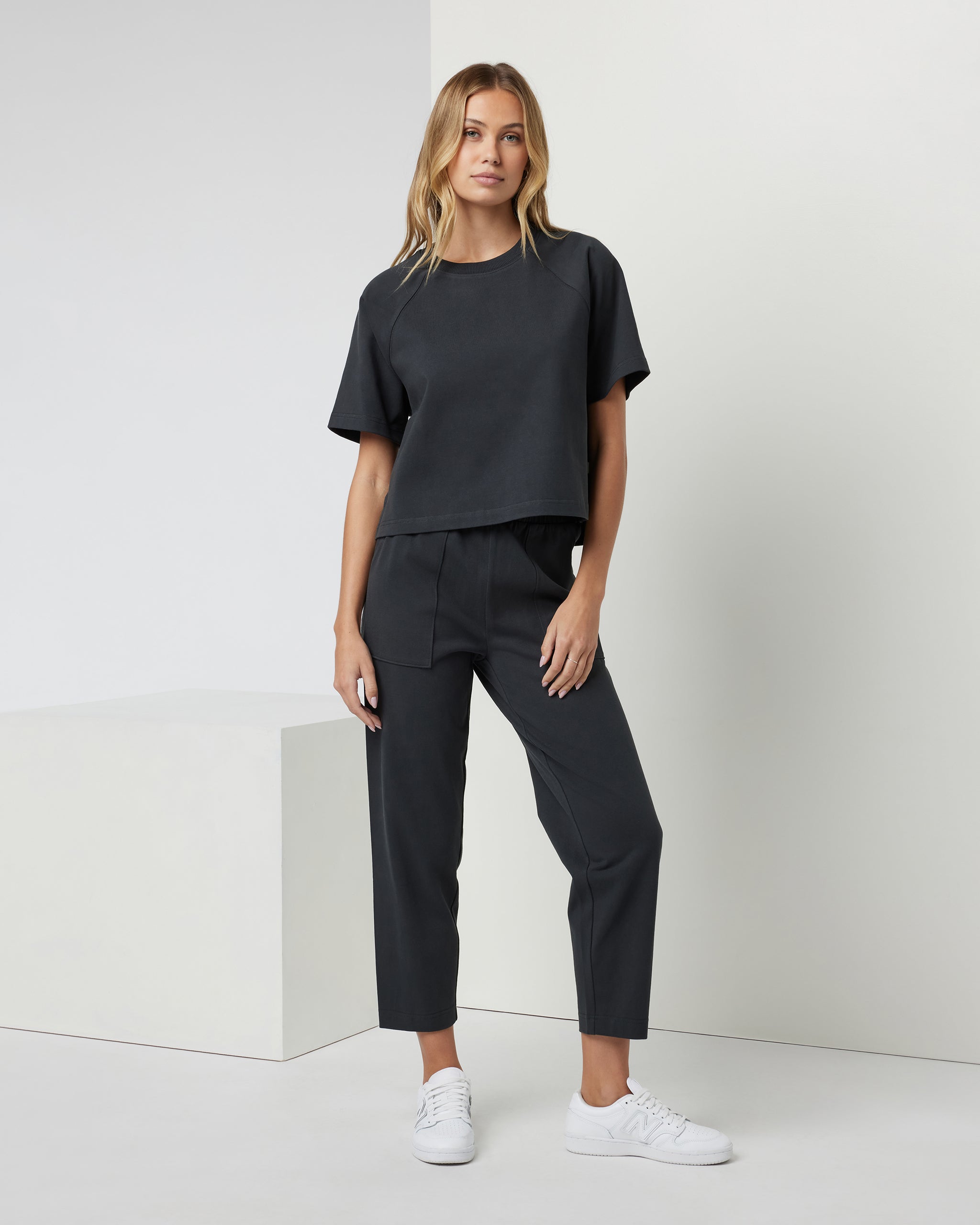 Short Sleeve Mackenzie Top | Washed Black - Image 2